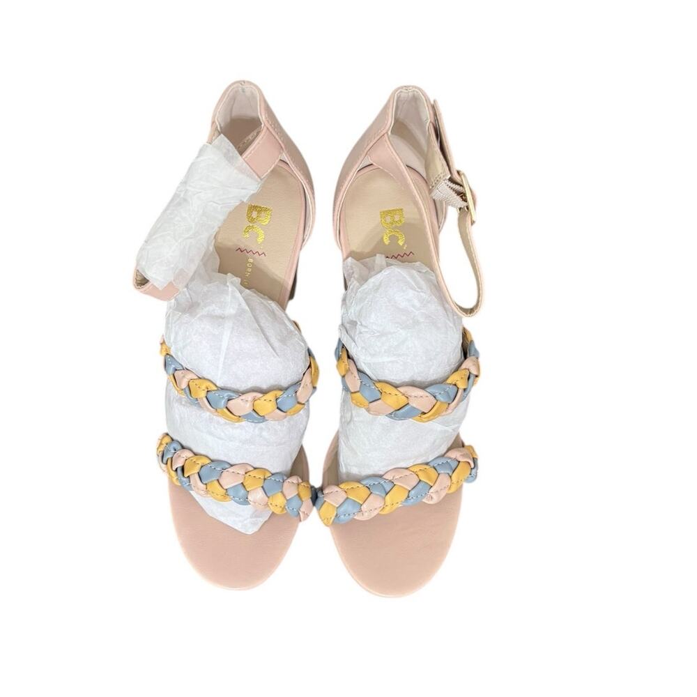 New! BC‎ Wanna Be Braided Heels Open Toe in Pastel (Light Pink) - Size 7 - Picture 6 of 9